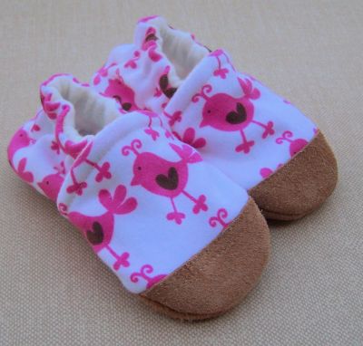 Pink Chickadee on White, Ready to Ship, sz 6-12m Pink Chickadee on White, Ready to Ship, sz 6-12m